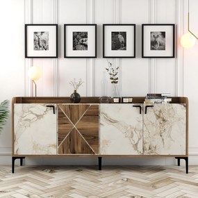 Κονσόλα Καρυδί / Λευκό RAFLIR 180x35x78