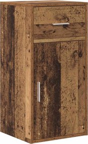 vidaXL Πλαϊνό γραφείο με συρτάρι Παλιό ξύλο 38 x 34 x 75 εκ