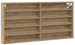 vidaXL Βιτρίνα Artisan Oak 100 x 8,5 x 50 cm Επεξεργασμένο ξύλο