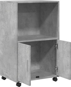 vidaXL Ντουλάπι Τροχήλατο Γκρι Σκυρ. 55x40x91 εκ. από Επεξ. Ξύλο