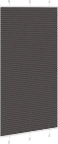vidaXL Πλισέ περσίδα Μαύρο 110x200 cm Πλάτος υφάσματος 109,4 cm