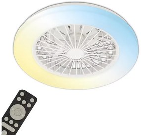 Ανεμιστήρας Οροφής 49w 5300Lm CCT με Control Λευκός 3800016 Wofi 3800016