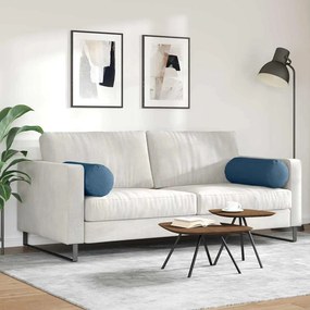 vidaXL Μαξιλάρια Στήριγμα 2 pcs Μπλε Ø 25 x 70 cm ύφασμα