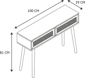 ΚΟΝΣΌΛΕΣ &amp; ΜΠΟΥΦΈΔΕΣ (ΈΠΙΠΛΑ ΕΙΣΌΔΟΥ) BALI 2 DRAWER CONSOLE A1/M1 HD5132