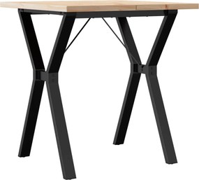 vidaXL Τραπέζι Τραπεζαρίας Πλαίσιο Y Μασίφ Πεύκο/Ατσάλι