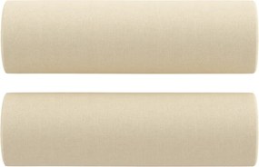 vidaXL Σετ Σαλονιού 2 Τεμαχίων Κρεμ Υφασμάτινο με Μαξιλάρια