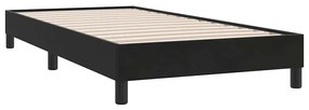 Box Spring Κρεβάτι με στρώμα Μαύρο 80x210 εκ. Βελούδινο - Μαύρο