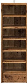 ντουλάπι παπουτσιών Παλιό ξύλο 32x35x92 cm Κατασκευασμένο ξύλο - Καφέ