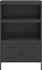 vidaXL Ραφιέρα Μαύρη 68x39x113 εκ. από Ατσάλι