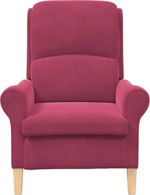 vidaXL Πολυθρόνα Μπορντό Βελούδο