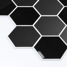 Αυτοκόλλητα Πλακάκια (Σετ 4τμχ) L-C Hexa Black 1770147
