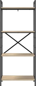 vidaXL Ράφι Βιβλίων Δρύς Sonoma 56 x 34 x 133,5 εκ Επεξεργασμένο ξύλο