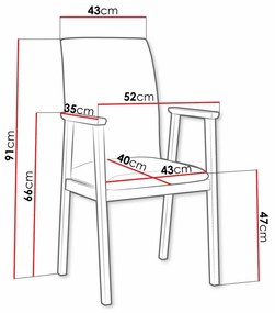 Καρέκλα Victorville 336, Sonoma οξιά, Γκρι, 91x43x40cm, 7 kg, Ταπισερί, Ξύλινα, Μπράτσα, Ξύλο: Σημύδα | Epipla1.gr