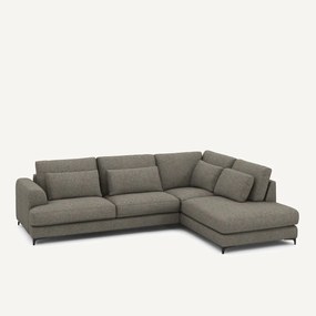 Γωνιακός καναπές-κρεβάτι δεξιός, με ύφασμα τύπου τουίντ, Marsile