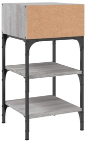 vidaXL Κομοδίνα 2 τεμ. Γκρι Sonoma 35x34,5x70 εκ. Επεξεργασμένο Ξύλο
