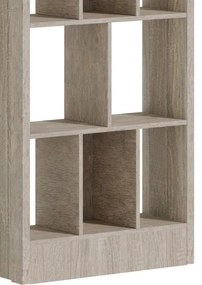 Βιβλιοθήκη Dividre sonoma oak μελαμίνης 80x30x181εκ