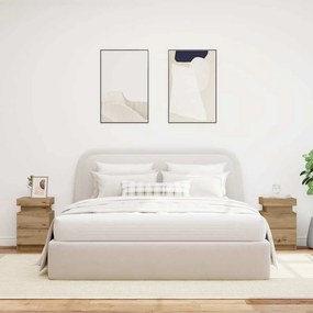 VidaXL Κομοδίνα 2 τεμ. Αρτισιανή Δρυς 35x39x55 εκ. από Επεξεργ. Ξύλο