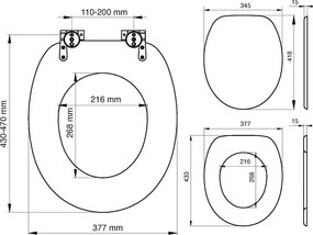 Tiger Blackwash Καπάκι Λεκάνης MDF Black 252030746