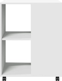 vidaXL Βοηθητικό Τραπέζι με Ρόδες Λευκό 55x60x78 εκ. Επεξεργ. Ξύλο