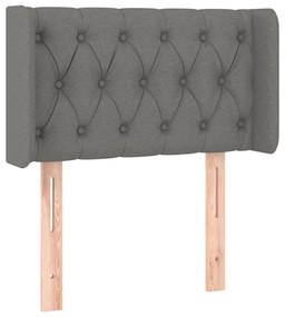 vidaXL Κεφαλάρι με Πτερύγια Σκούρο Γκρι 83x16x78/88 εκ. Υφασμάτινο