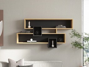 Ράφι Τοίχου Sapphire / Ανθρακί FEIPUN 120x22x72.2