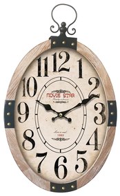 Ρολόι Τοίχου Ξύλο/Μέταλλο 43.5x71.5x6.5cm