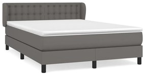 ΚΡΕΒΑΤΙ BOXSPRING ΜΕ ΣΤΡΩΜΑ ΓΚΡΙ 140X200ΕΚ. ΑΠΟ ΣΥΝΘΕΤΙΚΟ ΔΕΡΜΑ 3127317