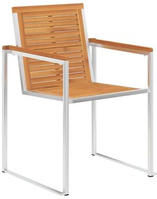 vidaXL Σέτ φαγητού για κήπο 5 pcs Καφέ Στερεό Ξύλο Ακακίας