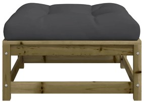 vidaXL Υποπόδια Κήπου με Μαξιλάρια 2 τεμ. από Εμποτισμένο Ξύλο Πεύκου