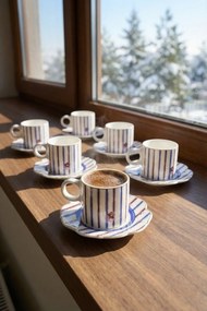 Stewehome Σετ πορσελάνινων φλιτζανιών καφέ για 6 άτομα Πολύχρωμο
