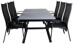 Σετ Τραπέζι και καρέκλες Dallas 3601, Spraystone, Μέταλλο, Ύφασμα | Epipla1.gr