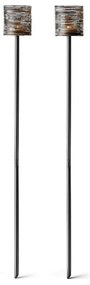 Βάση Κεριών Επιδαπέδια Windhuk (Σετ 2Τμχ) 174007 112cm Multi Philippi Metal, Glass