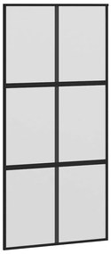 vidaXL Συρόμενη πόρτα με σετ υλικού 102,5x205 cm από γυαλί&amp;Αλουμίνιο