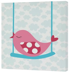 Καμβάς HappyFriday Mr Fox Little birds Πολύχρωμο 27 x 27 cm