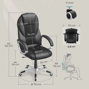 Καρέκλα Γραφείου (70x70x122) Songmics OBG22B