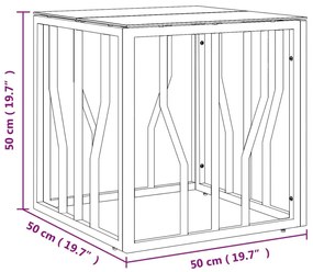 Τραπέζι Σαλονιού Χρυσό 50x50x50 εκ. Ανοξείδωτο Ατσάλι και Γυαλί - Χρυσό