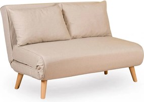 Διθέσιος Καναπές Κρεβάτι Κρέμα FOLDE 80x120x79