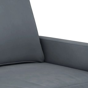 vidaXL Καναπές Τριθέσιος Σκούρο γκρι 180 εκ. Βελούδινος
