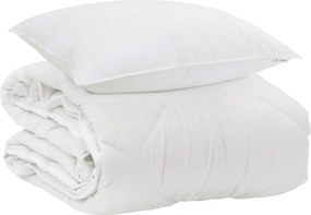 vidaXL Παπλωματοθήκη Ολόκληρης της Σεζόν 2 pcs Λευκό Μικροΐνες