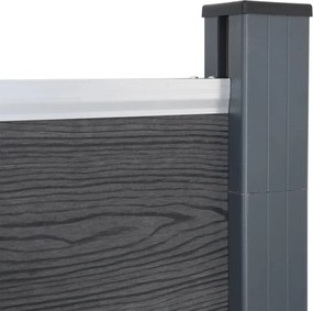 vidaXL Σετ Πάνελ Περίφραξης Γκρι 526 x 186 εκ. από WPC