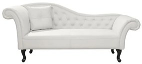 ΑΝΑΚΛΙΝΔΡΟ T.CHESTERFIELD HM3007.02 PU ΛΕΥΚΟ ΑΡ. ΜΠΡΑΤΣΟ 190x61x84Yεκ. (1 Τεμμάχια)