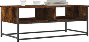 vidaXL Τραπεζάκι Σαλονιού Καπνιστή Δρυς 100x51x40 εκ. Επεξεργασμ. Ξύλο