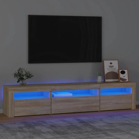 Έπιπλο Τηλεόρασης με LED Sonoma Δρυς 195x35x40 εκ. - Καφέ