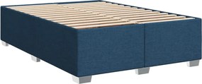 vidaXL Κρεβάτι Boxspring με Στρώμα Μπλε 160x200 εκ. Υφασμάτινο