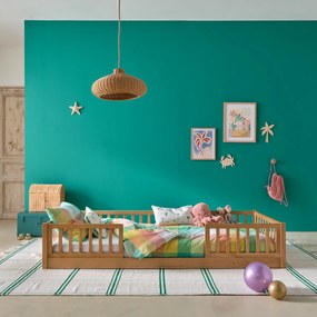 Παιδικό κρεβάτι δαπέδου από μασίφ ξύλο πεύκου, Spidou