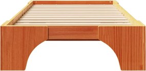 vidaXL Σκελετός Κρεβατιού Κερωτό καφέ 100 x 200 cm