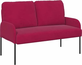 vidaXL Καναπέδες με μαξιλάρι 110cm Κόκκινο Κόντρα πλακέ