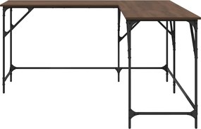vidaXL Γραφείο Καφέ Δρυς 149x149x75 εκ. από Επεξεργασμένο Ξύλο
