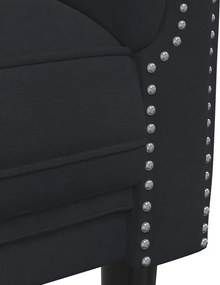 vidaXL Σετ Σαλονιού 3 Τεμαχίων Μαύρο Βελούδινο