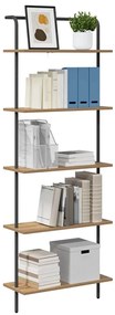 vidaXL Ράφι Βιβλίων artisan δρυς 60 x 24 x 168 εκ. Επεξεργασμένο ξύλο